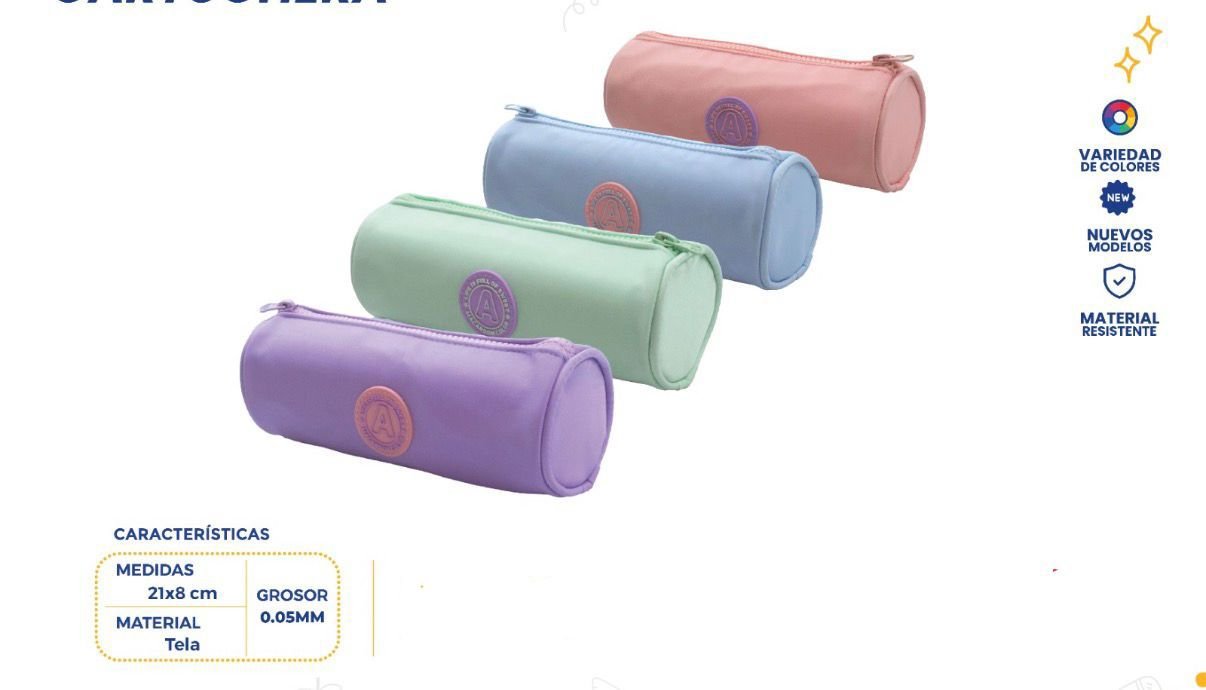 CARTUCHERA PASTEL CIRCULAR