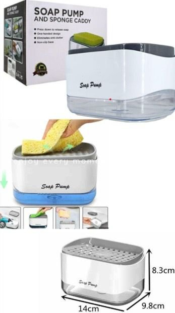 Dispensador acrílico 2 en 1 Push & Wash